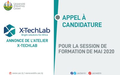 X-TechLab : Appel à  candidature pour la session de formation de mai 2020