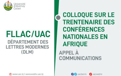 DLM/FLLAC : Colloque sur le trentenaire des conférences nationales en Afrique