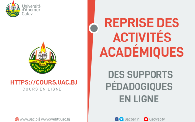 Reprise des activités académiques :  des supports pédadogiques en ligne