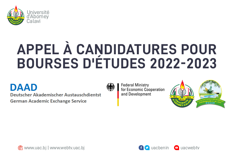DAAD – Appel à candidatures pour bourses d’études 2022-2023