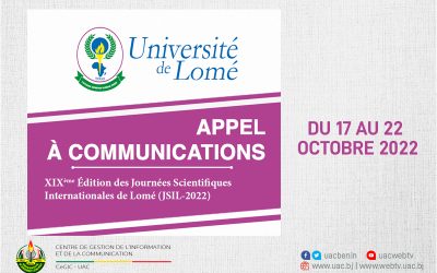 Université de Lomé : Appel à communication – JSIL 2022